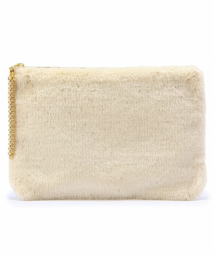 クレデュ クレ/CC&O Fファー クラッチ&ポーチ