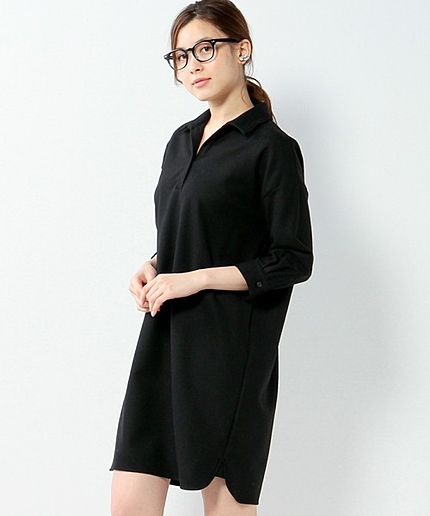 UAB W/P ストライプ シャツワンピース