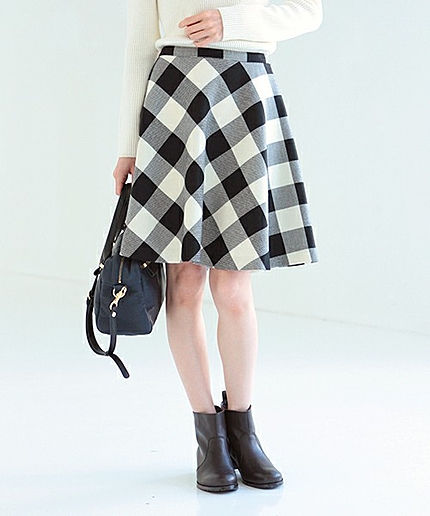 UAW　ブロックチェックスカート†