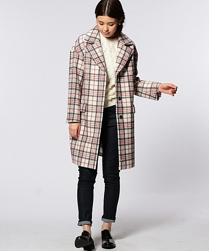 ◇UAW W/N ニードルパンチ チェックコート