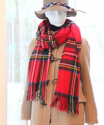 <BRONTE（ブロント）>チェック柄ストール
