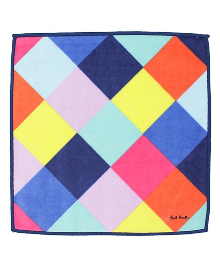 マルチカラードチェックタオルハンカチ