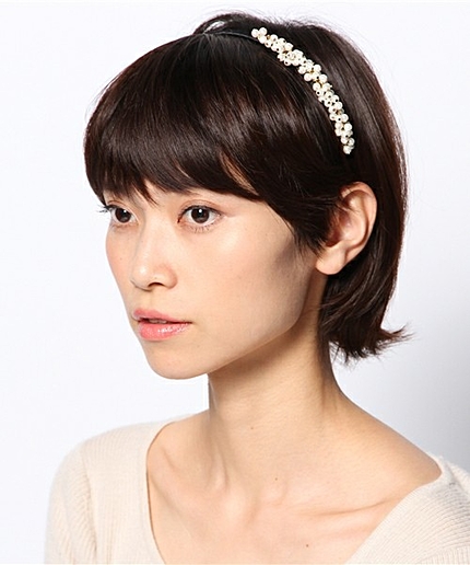 CS ビジューツキ カチューシャ