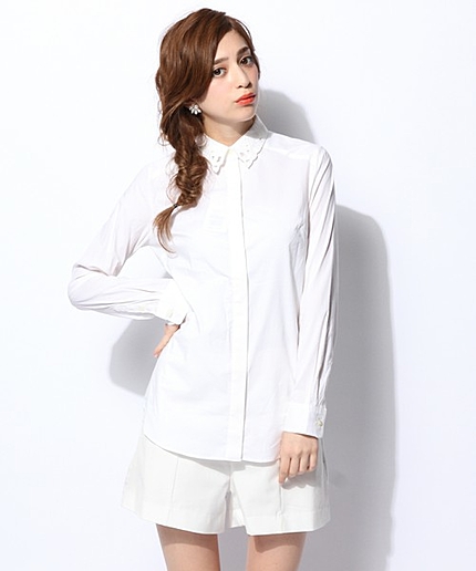 刺繍カラーシャツ