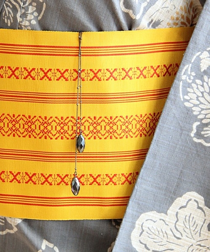 WAGU 天然石　帯飾り05（グレー）