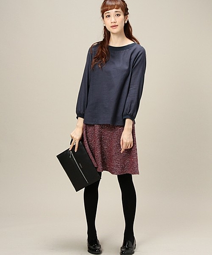 BYTF ラメツイードフレアスカート