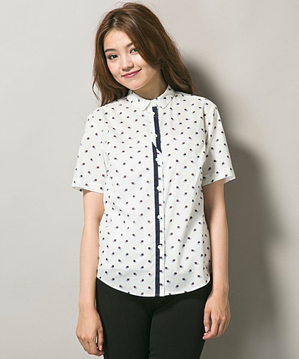 シルエットフローラルプリントシャツ（PaulSmithBLACK）