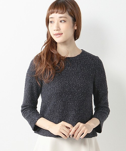 JOCRP ラメブークレーニット TOPS