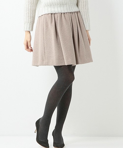 JOCRP アンゴラ/Wシャギー タック&ギャザー スカート