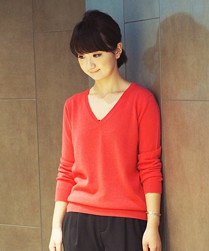 JOCCI 14CA  Vネック プルオーバー / ニット / カシミヤ　Ξ+