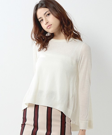 JOC 14 W ウシロフレア クルーネック プルオーバー　Ξ