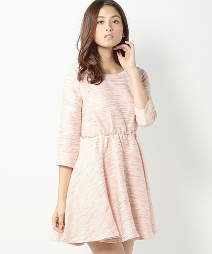 JOCRP ツイード コンパクト&フレア ワンピース