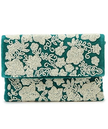 ANANS ベロアビーズシシュウクラッチ　/　アナンズ　/　パーティーバッグ / フォーマル / オケージョン