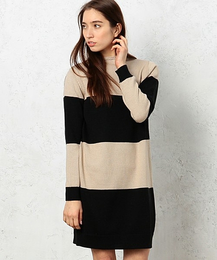 GT C WIDE BOR ボトルネック ワンピース