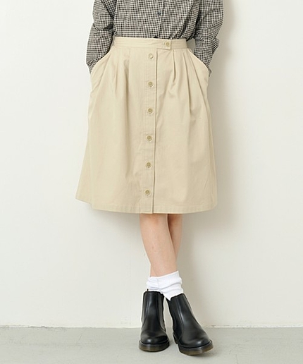 ［WEB限定ミエル］MIELLE Button スカート