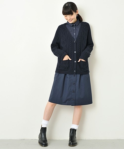 ［WEB限定ミエル］MIELLE Button スカート