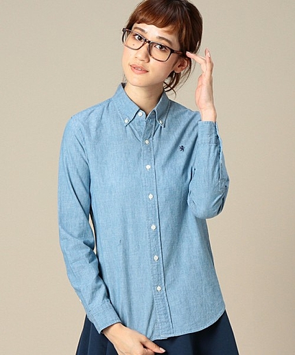 BYBC GYMPHLEX シャンブレーボタンダウンシャツ