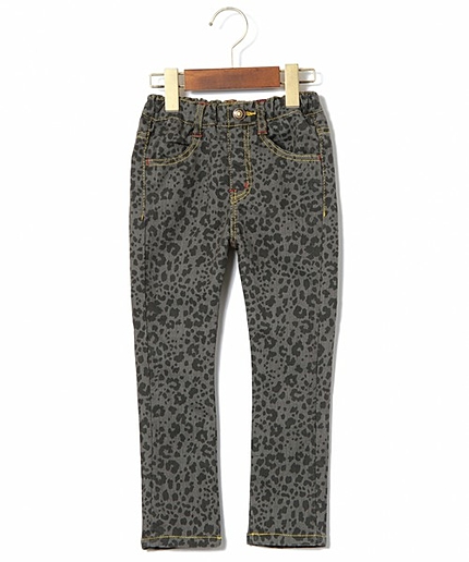 ストレッチレオパードデニムパンツ