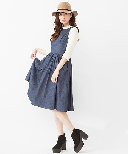 インディゴノースリーブワンピース/AEBC INDIGO N/SL OP