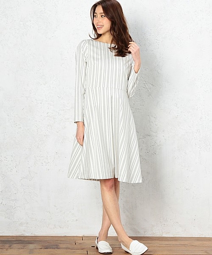 GO T/R/PU ストライプ TK ワンピース