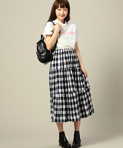 BYBC ROCK MOUNT チェックロングスカート