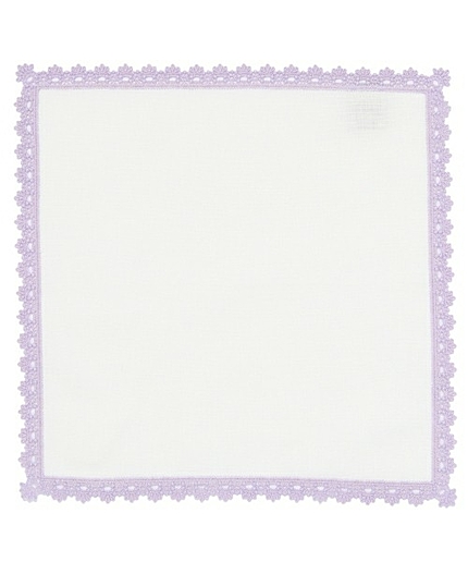 AD56 LINEN HEM LACE CF チーフ