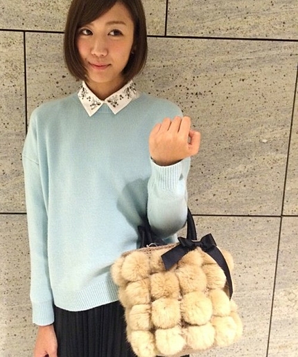 <Laugoa>ラビットファー リボン トート