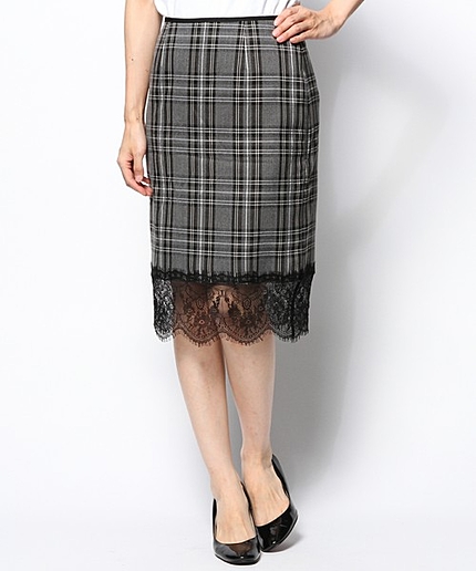 ネルチェックスカート