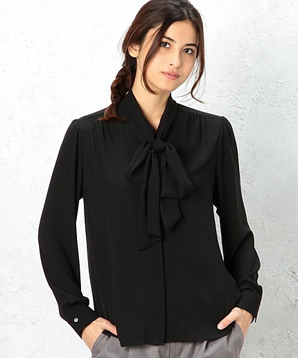 GO PE ジョーゼット ボウタイブラウス GLRO2 GLRO9