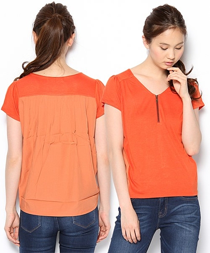 ○△GC T/R F/ZIPフハクキリカエPOカットソー