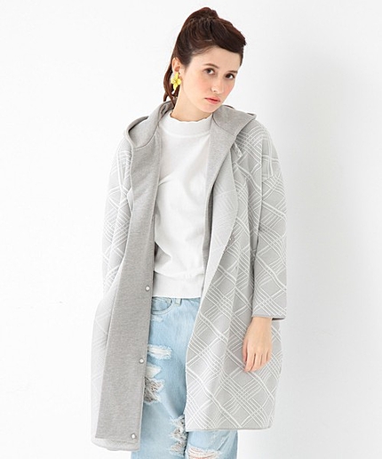 【予約】ニットフードコート グレー/ AEBC KNIT HOOD CT11