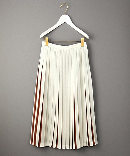<6(ROKU)> 2TONE PLEATED SKIRT/スカート