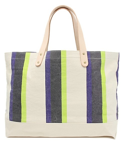 <HW>キャンバス ストライプ トートバッグ ②