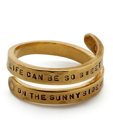 ＜on the sunny side of the street＞ STAMPED RING 18KGP/指輪