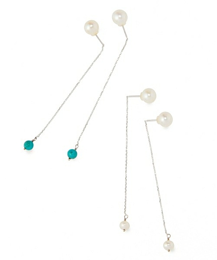 クレデュ クレ/CC&O セミプレシャス2ポイントPI ピアス