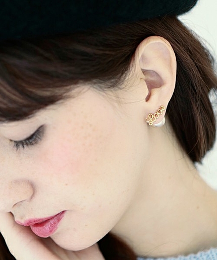 ◆LOVE BY e.m.◆モチーフプラパールピアス/LOVE BY e.m. MTF PL P