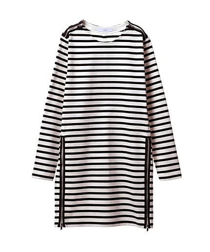 ASTRAET(アストラット) コットンボーダーZIPワンピース