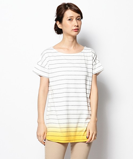 段染めボーダーチュニック