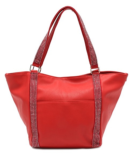 合皮ハンドルラインストーン大