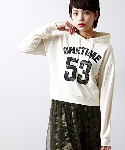 WEGO/総柄ロゴパーカー