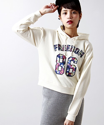 WEGO/総柄ロゴパーカー