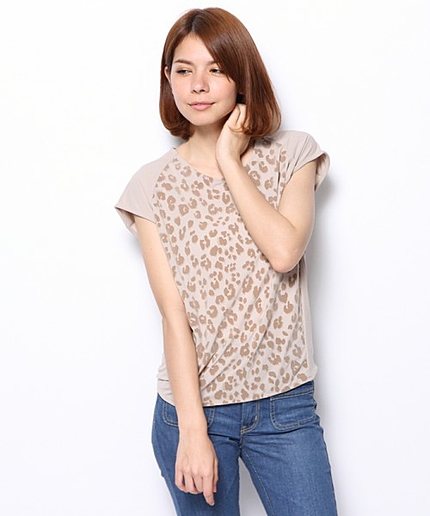 フロッキープリントカットソー