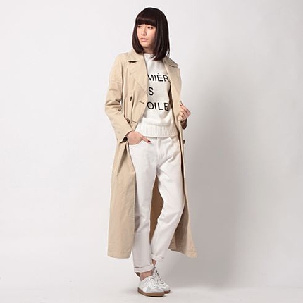 交織OLMETEXマキシトレンチコート