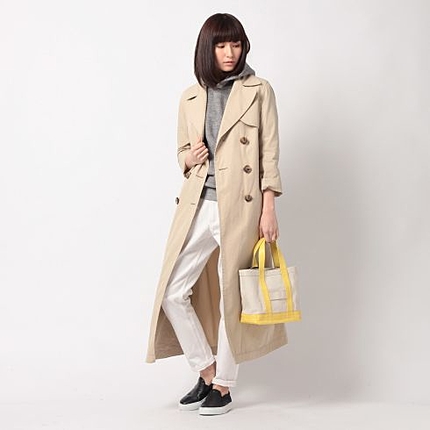 交織OLMETEXマキシトレンチコート