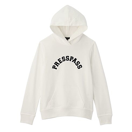 フロッキープリントフーデッドプルオーバー