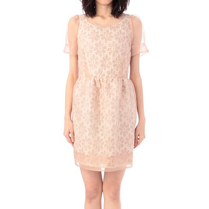 フラワーレースオーガンジーワンピース