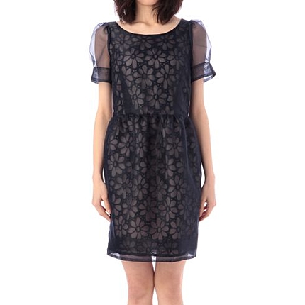 フラワーレースオーガンジーワンピース