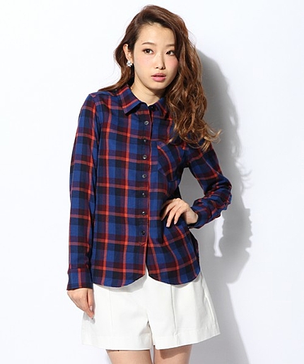 ネルチェックシャツ