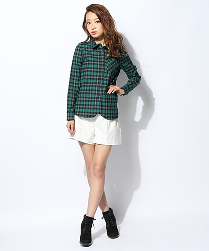 ネルチェックシャツ