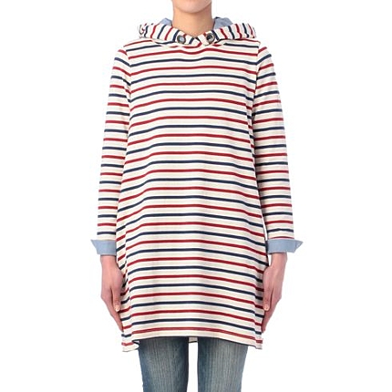 フーデッドコットンワンピース